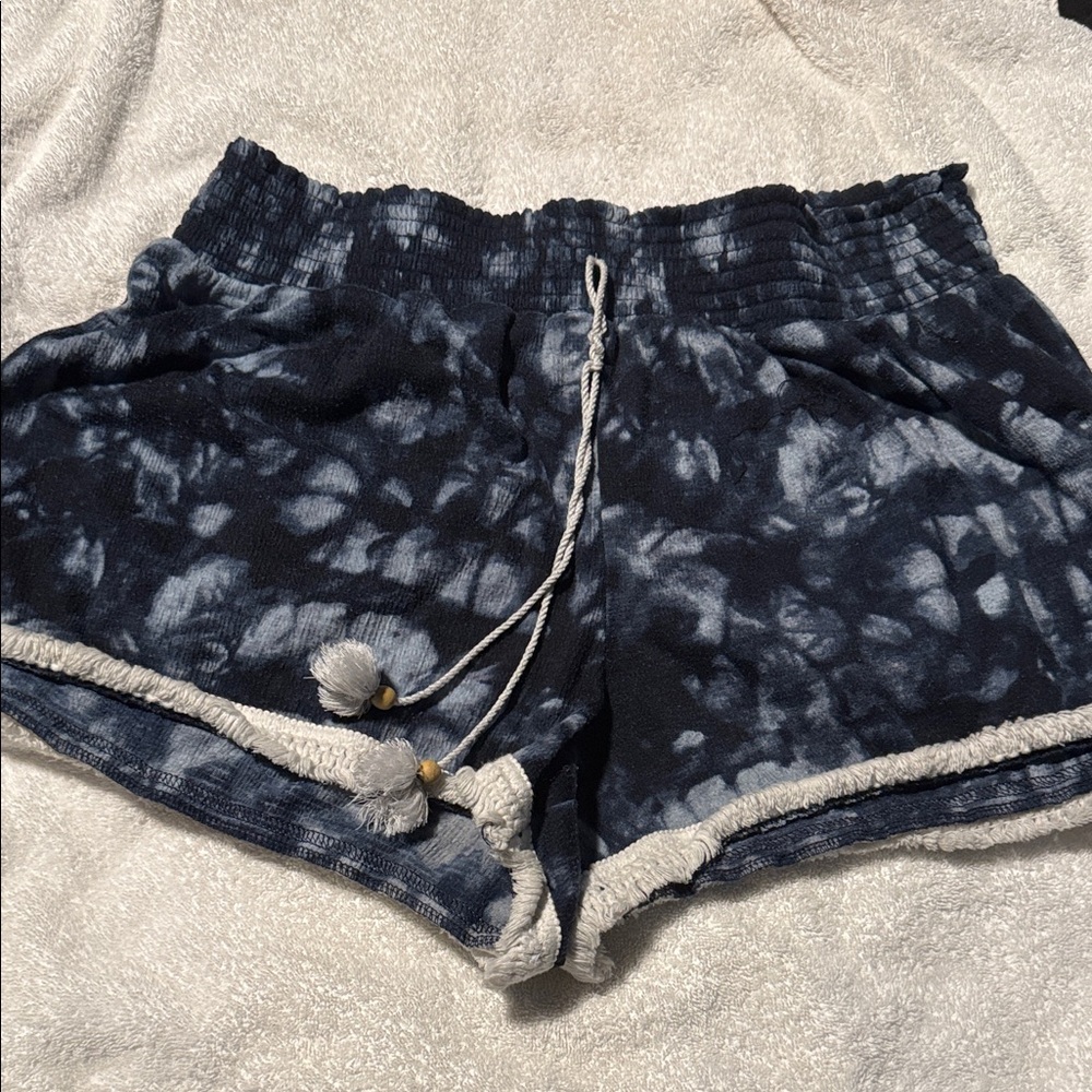 No Boundaries Navy Tie-Dye Athletic Shorts